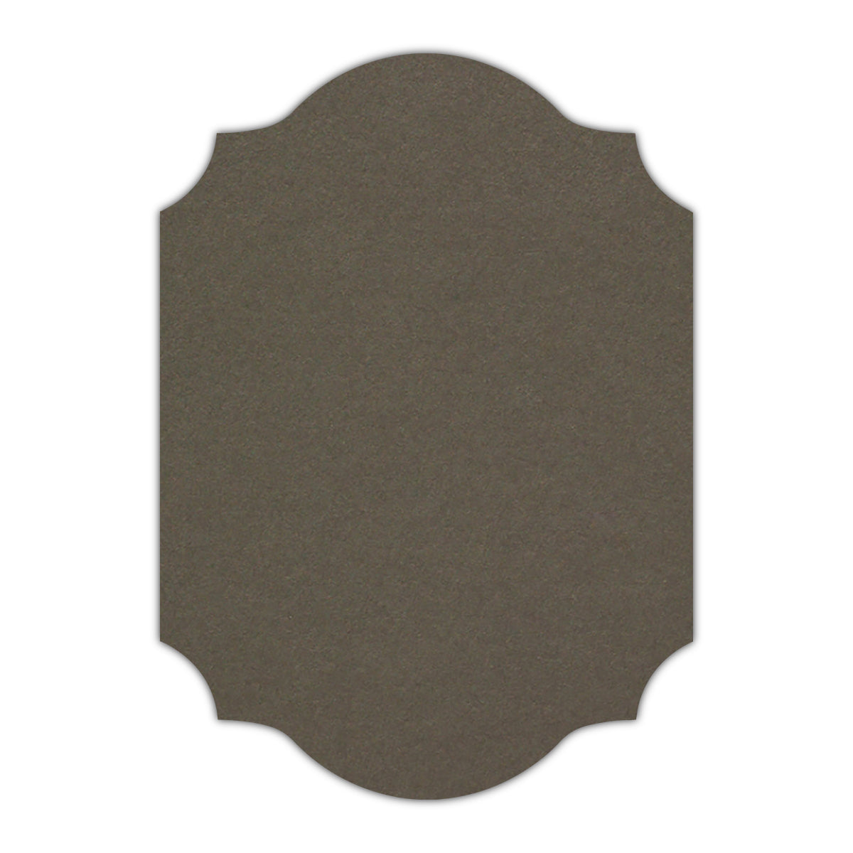 CMYK Print on Sombre Grey Cardstock | Shape P37 | 2" x 3"