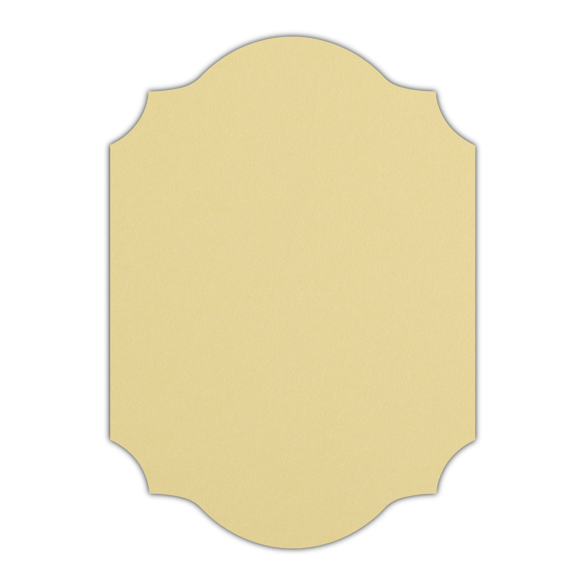 CMYK Print on Sorbet Yellow Cardstock | Shape P37 | 3" x 4"
