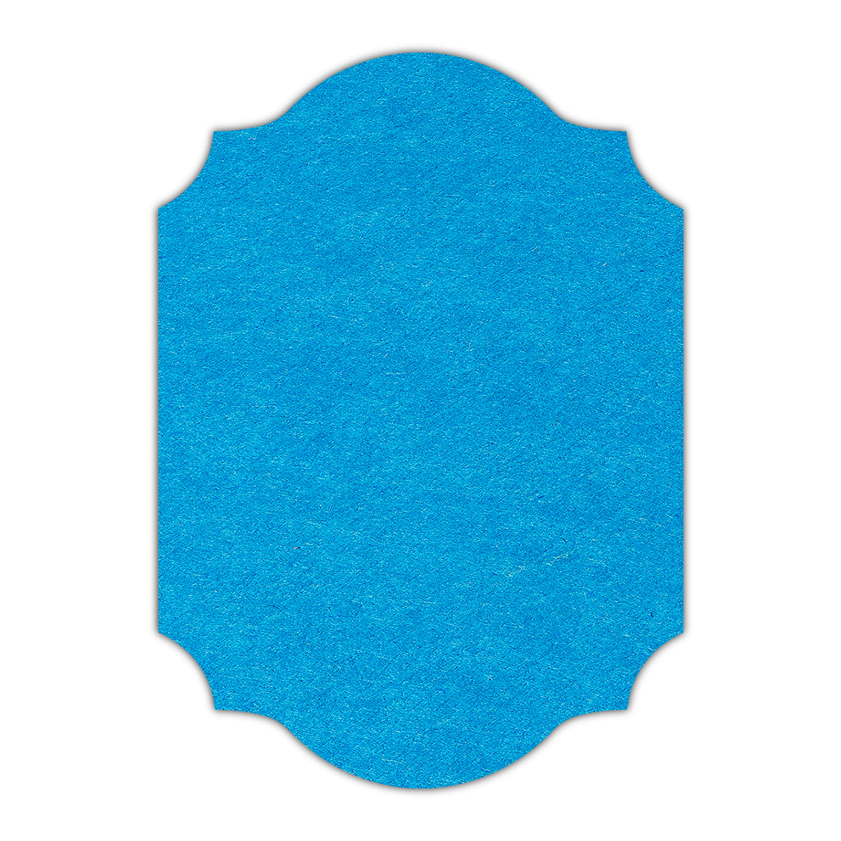 CMYK Print on Tabriz Blue Cardstock | Shape P37 | 8" x 10"