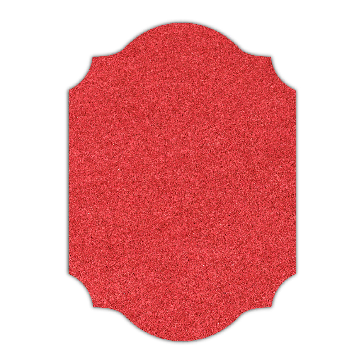 CMYK Print on Vermilion Cardstock | Shape P37 | 2" x 3.5"