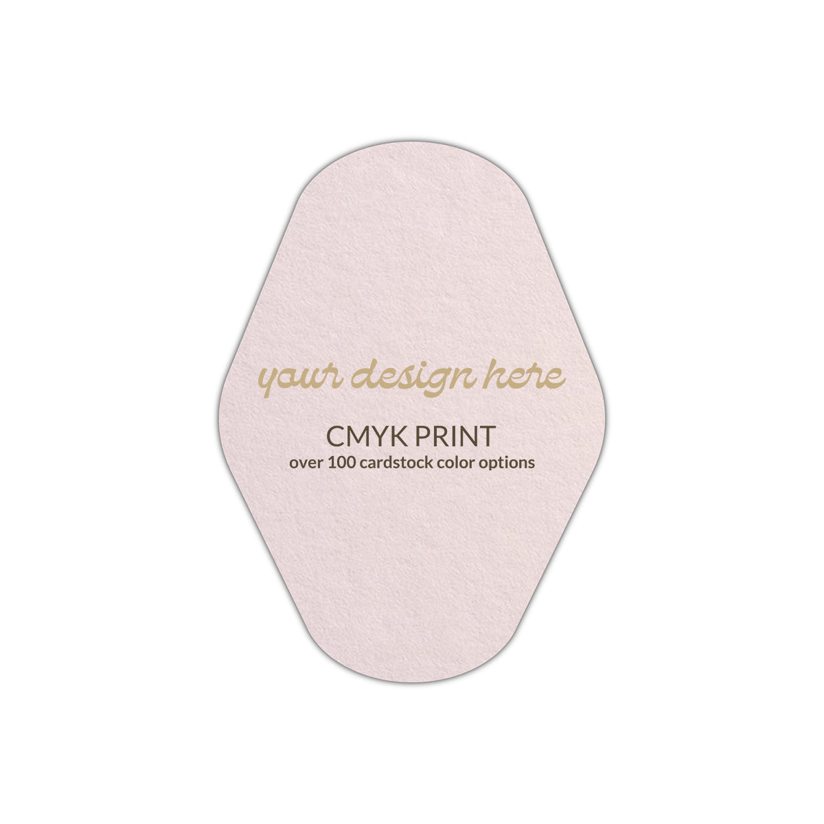 Shape P38 Diecut Card | CMYK Print | 3" x 5"