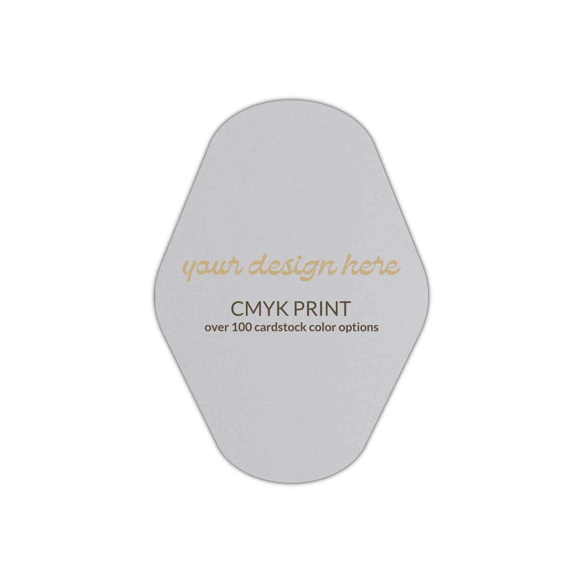 Shape P38 Diecut Card | CMYK Print | 3" x 4"