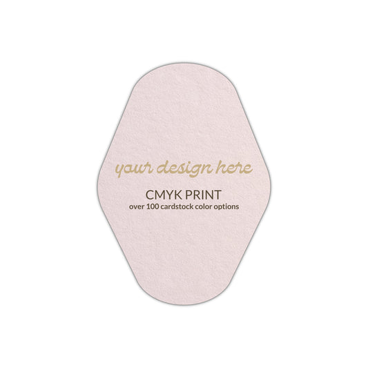 Shape P38 Diecut Card | CMYK Print | 3" x 5"