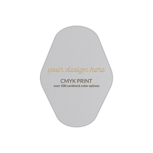 Shape P38 Diecut Card | CMYK Print | 3" x 4"