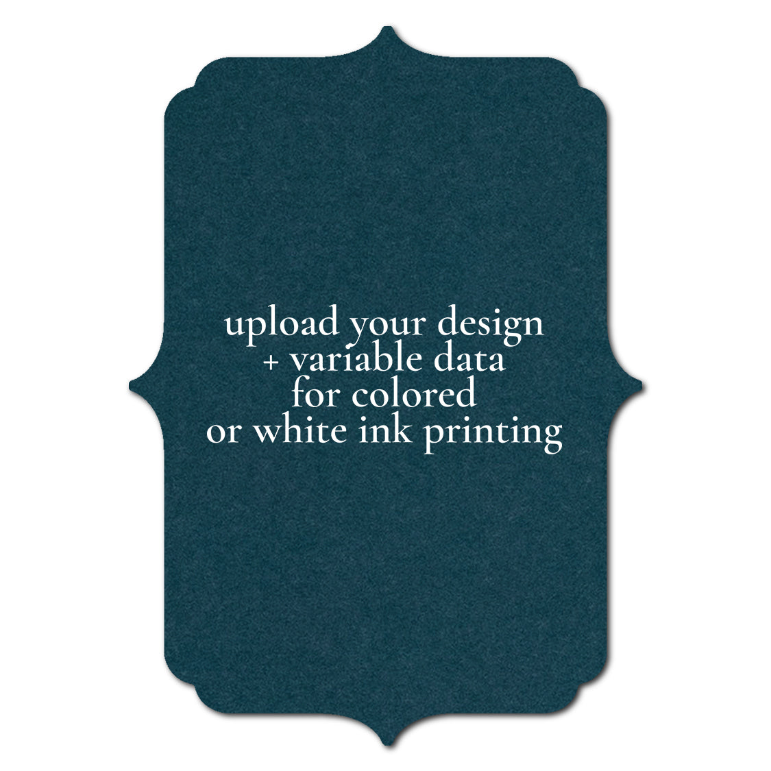 Individually Personalized Wedding Prints on Diecut Cardstock - Shape P38