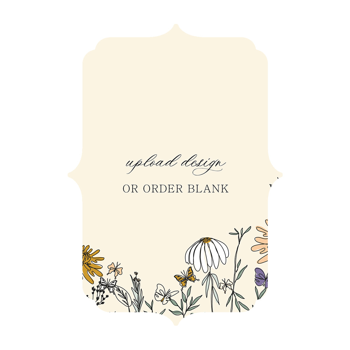 Custom Wedding Prints on Diecut Shaped Cardstock | Shape P38