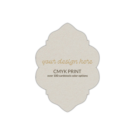 Shape P39 Diecut Card | CMYK Print | 2" x 3"