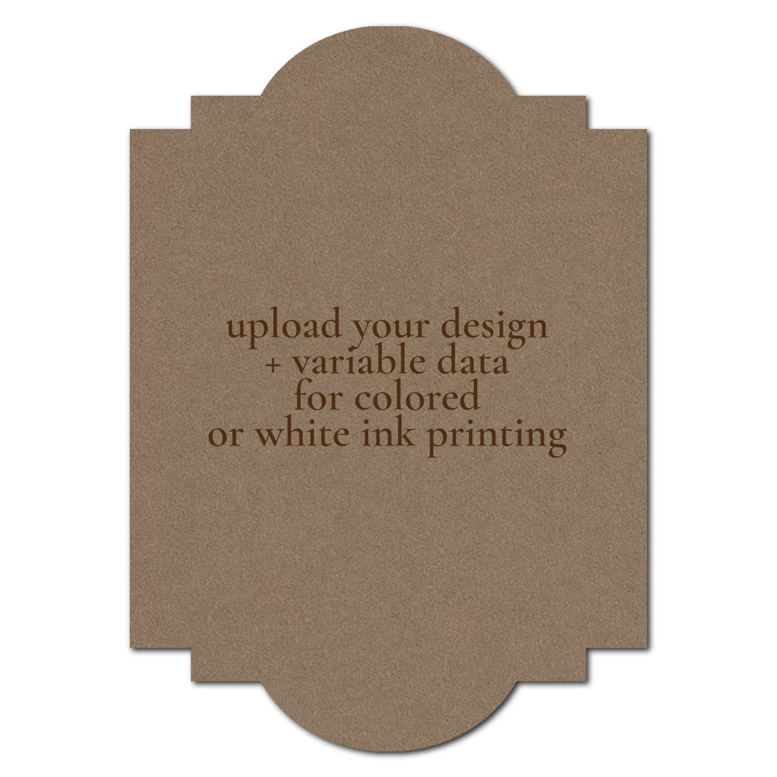 Individually Personalized Wedding Prints on Diecut Cardstock - Shape P39