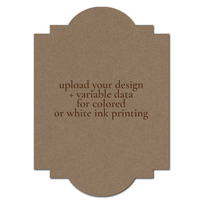 Individually Personalized Wedding Prints on Diecut Cardstock - Shape P39