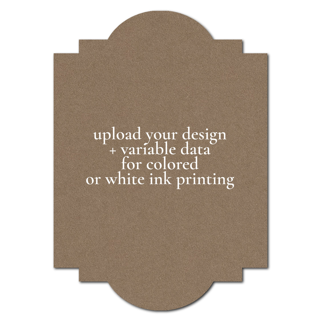 Individually Personalized Wedding Prints on Diecut Cardstock - Shape P39