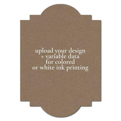 Individually Personalized Wedding Prints on Diecut Cardstock - Shape P39