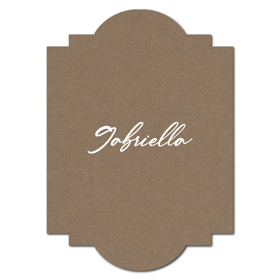 Individually Personalized Wedding Prints on Diecut Cardstock - Shape P39
