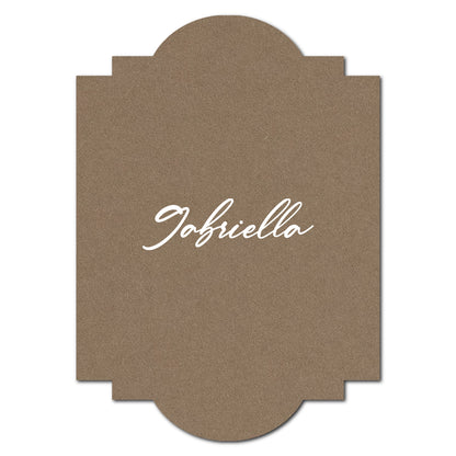 Individually Personalized Wedding Prints on Diecut Cardstock - Shape P39