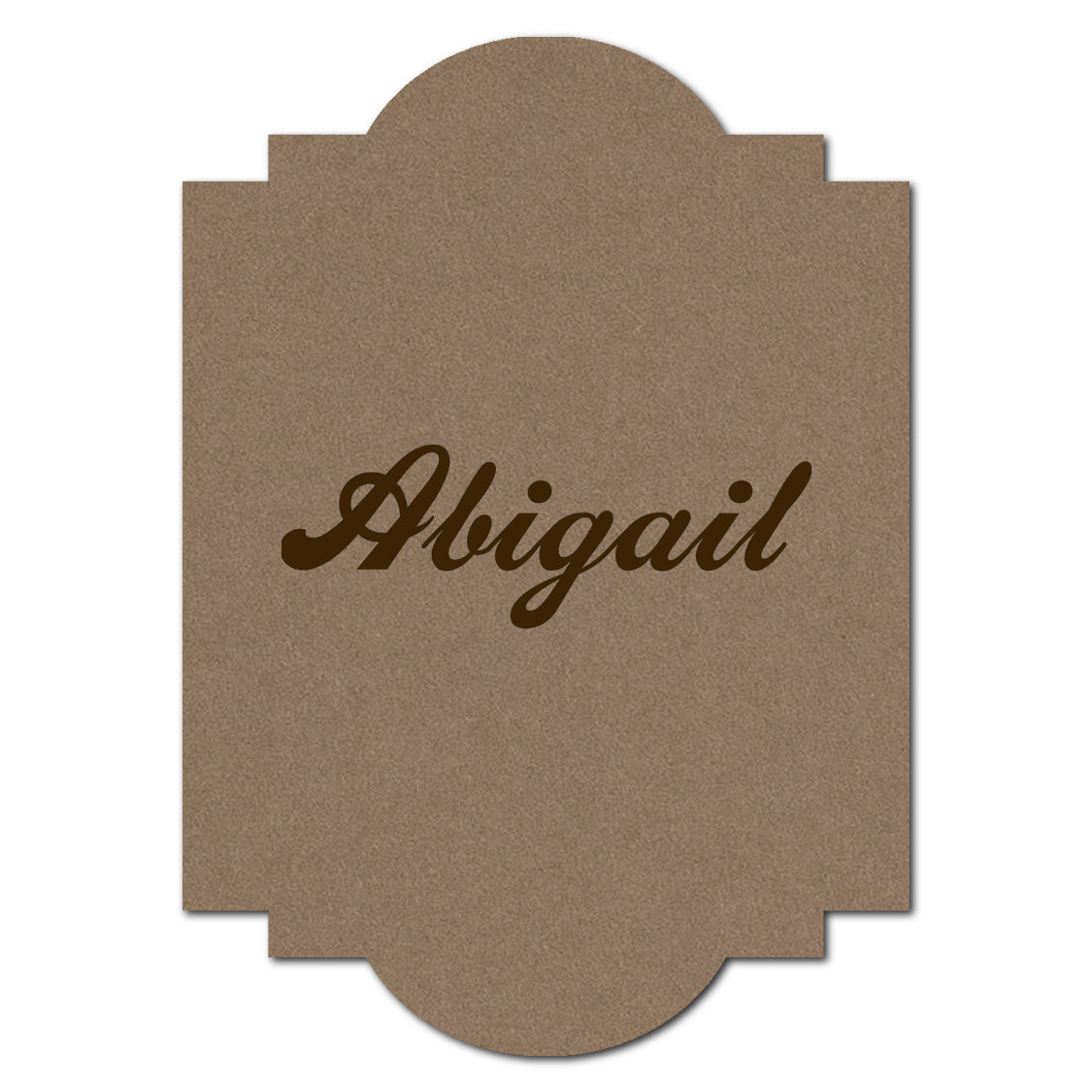 Individually Personalized Wedding Prints on Diecut Cardstock - Shape P39