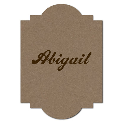 Individually Personalized Wedding Prints on Diecut Cardstock - Shape P39