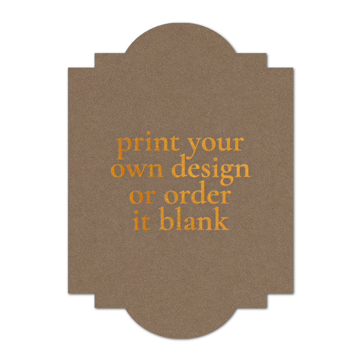 Custom Wedding Prints on Diecut Shaped Cardstock | Shape P39