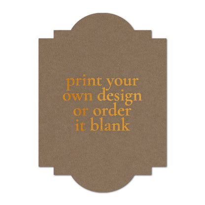 Custom Wedding Prints on Diecut Shaped Cardstock | Shape P39