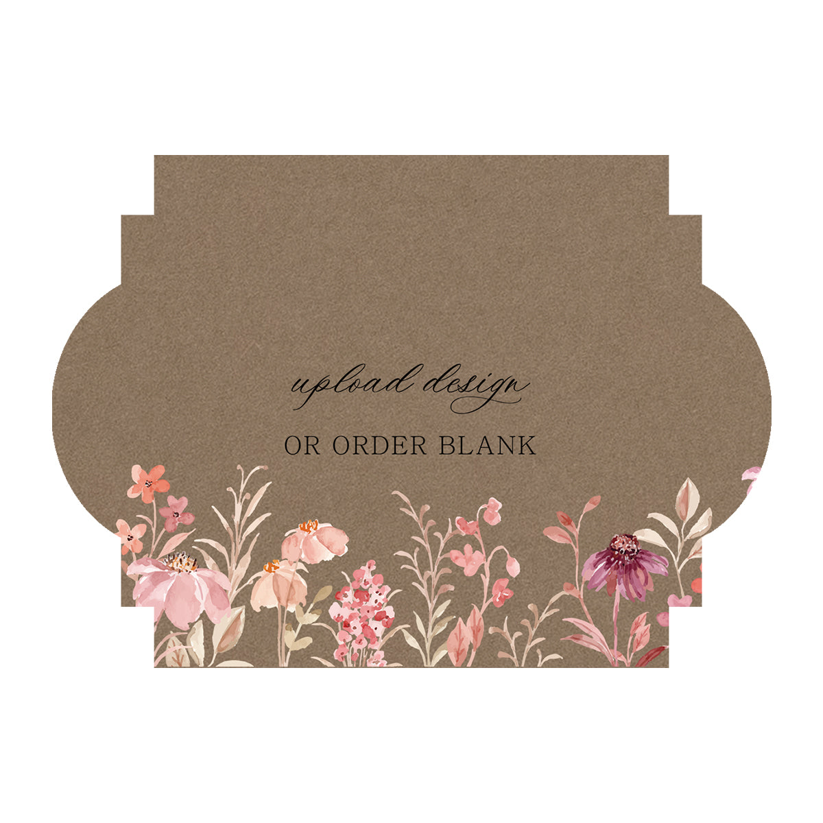 Custom Wedding Prints on Diecut Shaped Cardstock | Shape P39