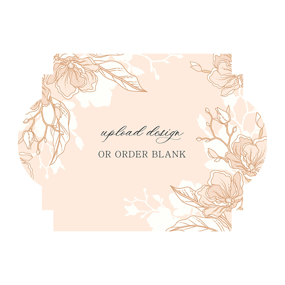 Custom Wedding Prints on Diecut Shaped Cardstock | Shape P39
