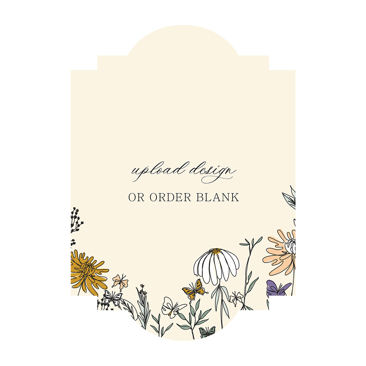 Custom Wedding Prints on Diecut Shaped Cardstock | Shape P39