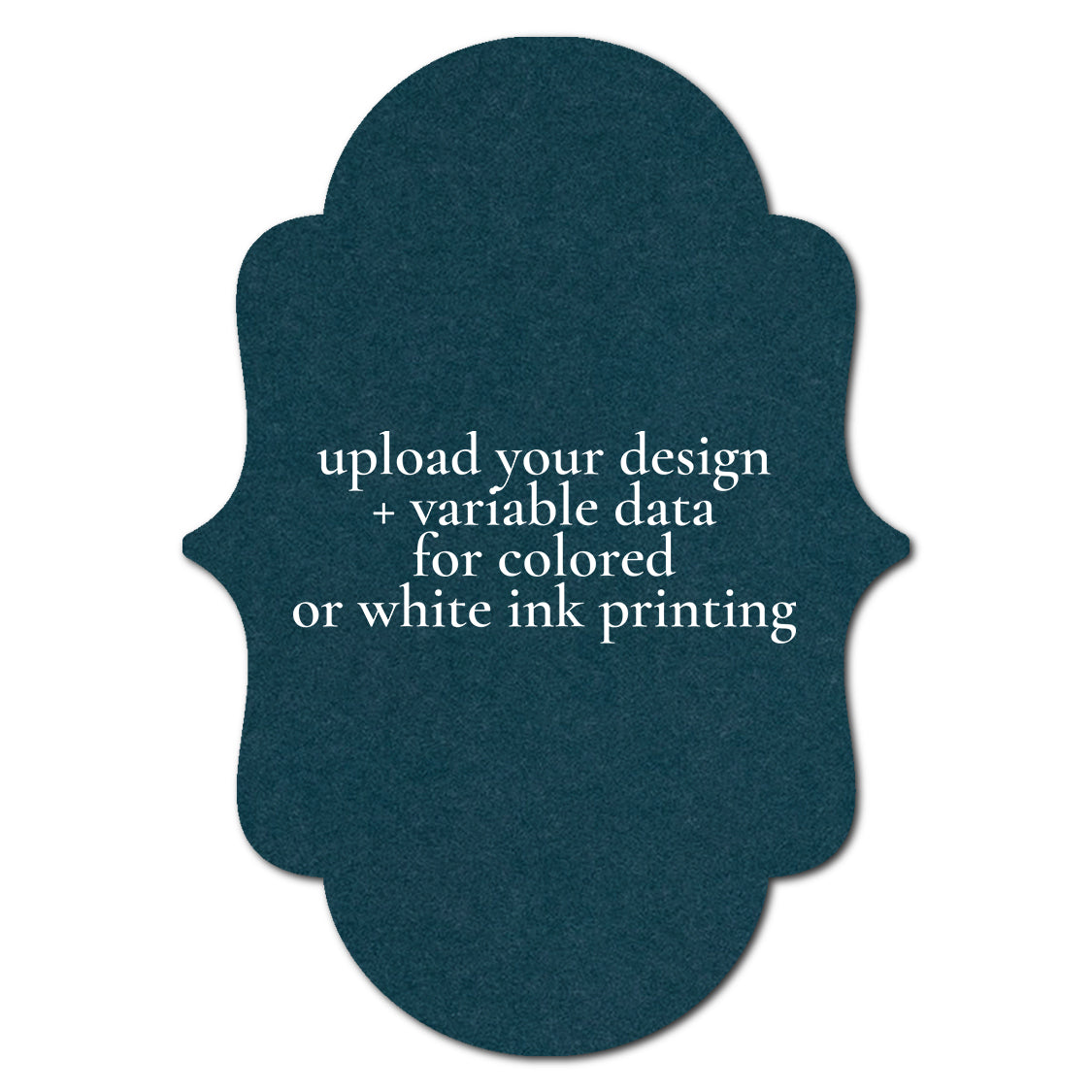 Individually Personalized Wedding Prints on Diecut Cardstock - Shape P3