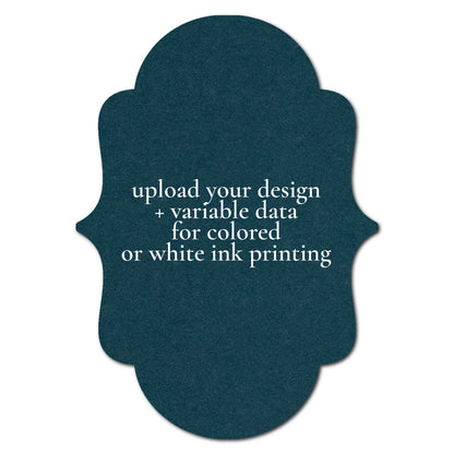 Individually Personalized Wedding Prints on Diecut Cardstock - Shape P3