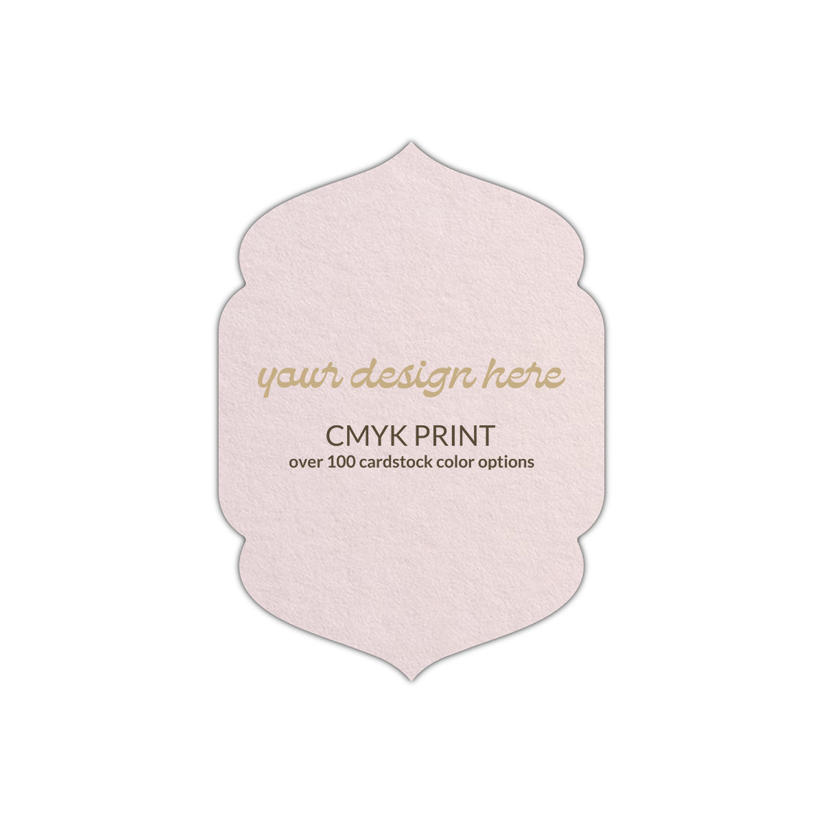 Shape P4 Diecut Card | CMYK Print | 3" x 4"
