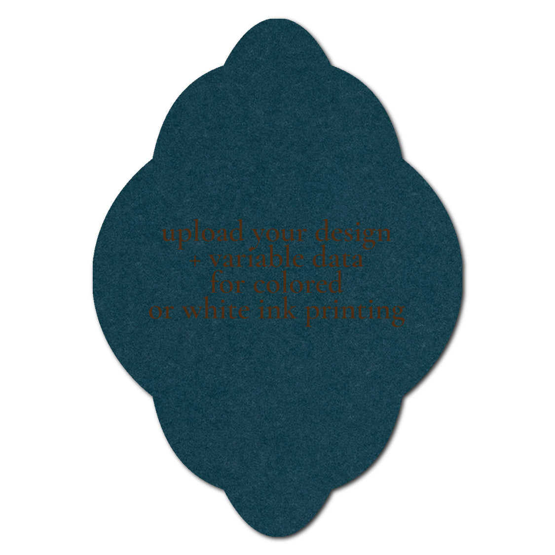 Individually Personalized Wedding Prints on Diecut Cardstock - Shape P40
