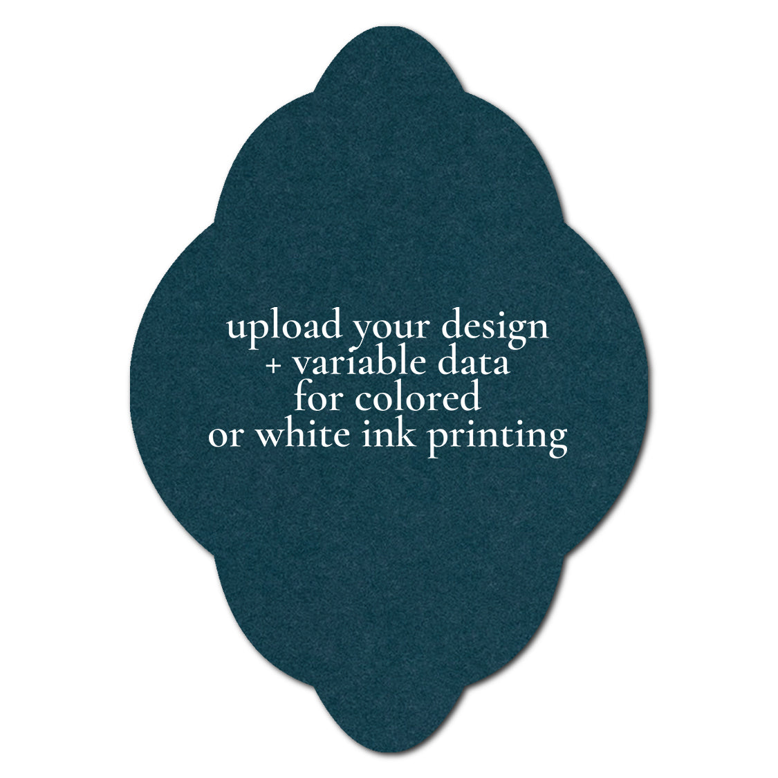 Individually Personalized Wedding Prints on Diecut Cardstock - Shape P40