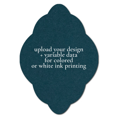 Individually Personalized Wedding Prints on Diecut Cardstock - Shape P40