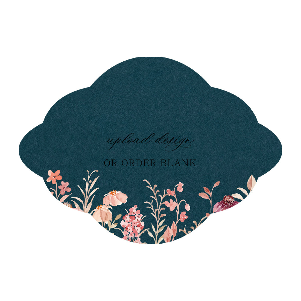 Custom Wedding Prints on Diecut Shaped Cardstock | Shape P40