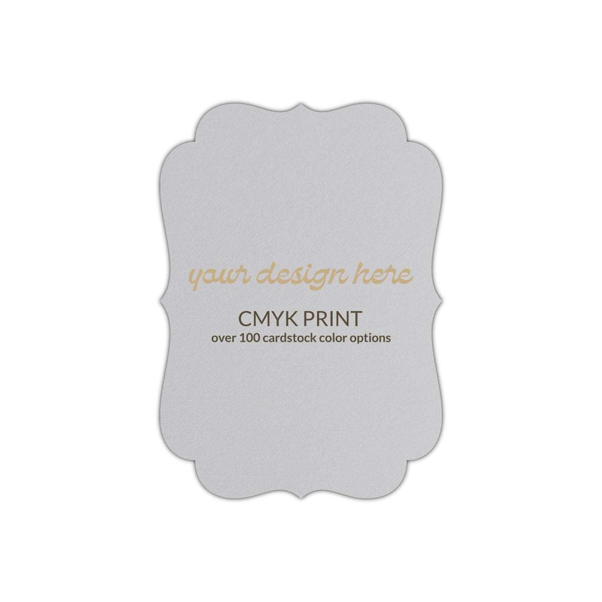 Shape P41 Diecut Card | CMYK Print | 2" x 3"