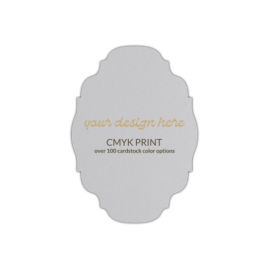Shape P42 Diecut Card | CMYK Print | 3" x 5"