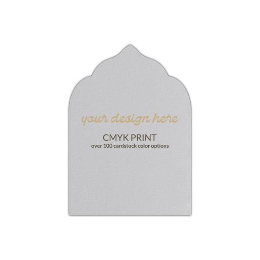 Shape P43 Diecut Card | CMYK Print | 3" x 4"