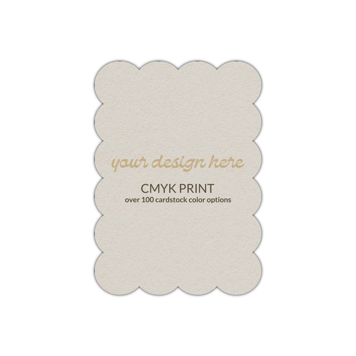 Shape P44 Diecut Card | CMYK Print | 3" x 5"
