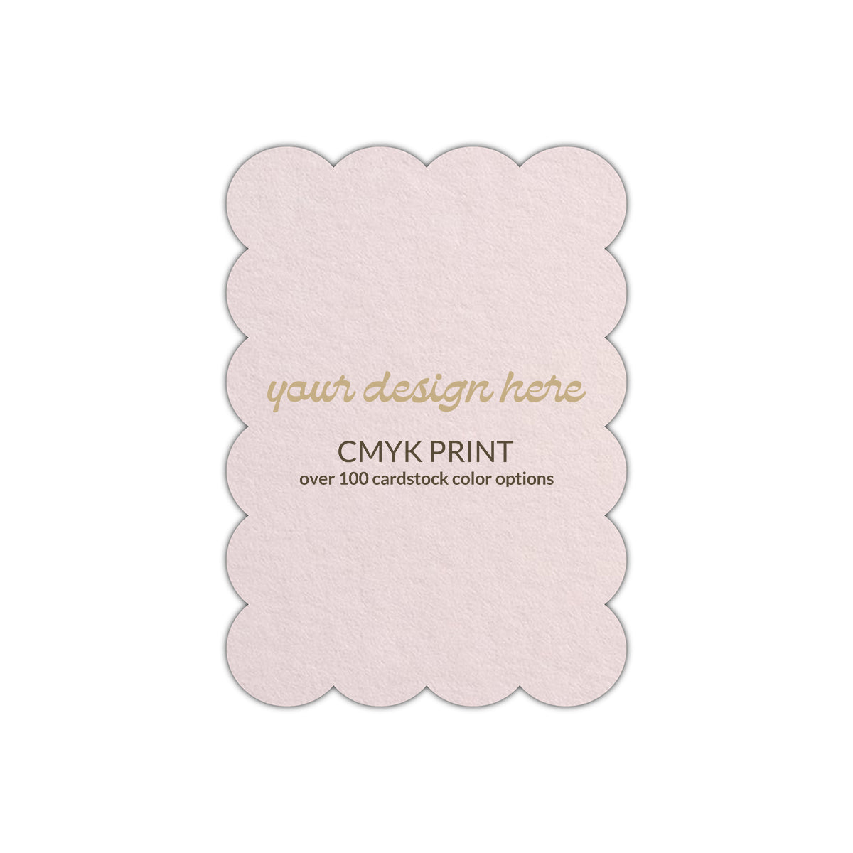Shape P44 Diecut Card | CMYK Print | 3" x 4"
