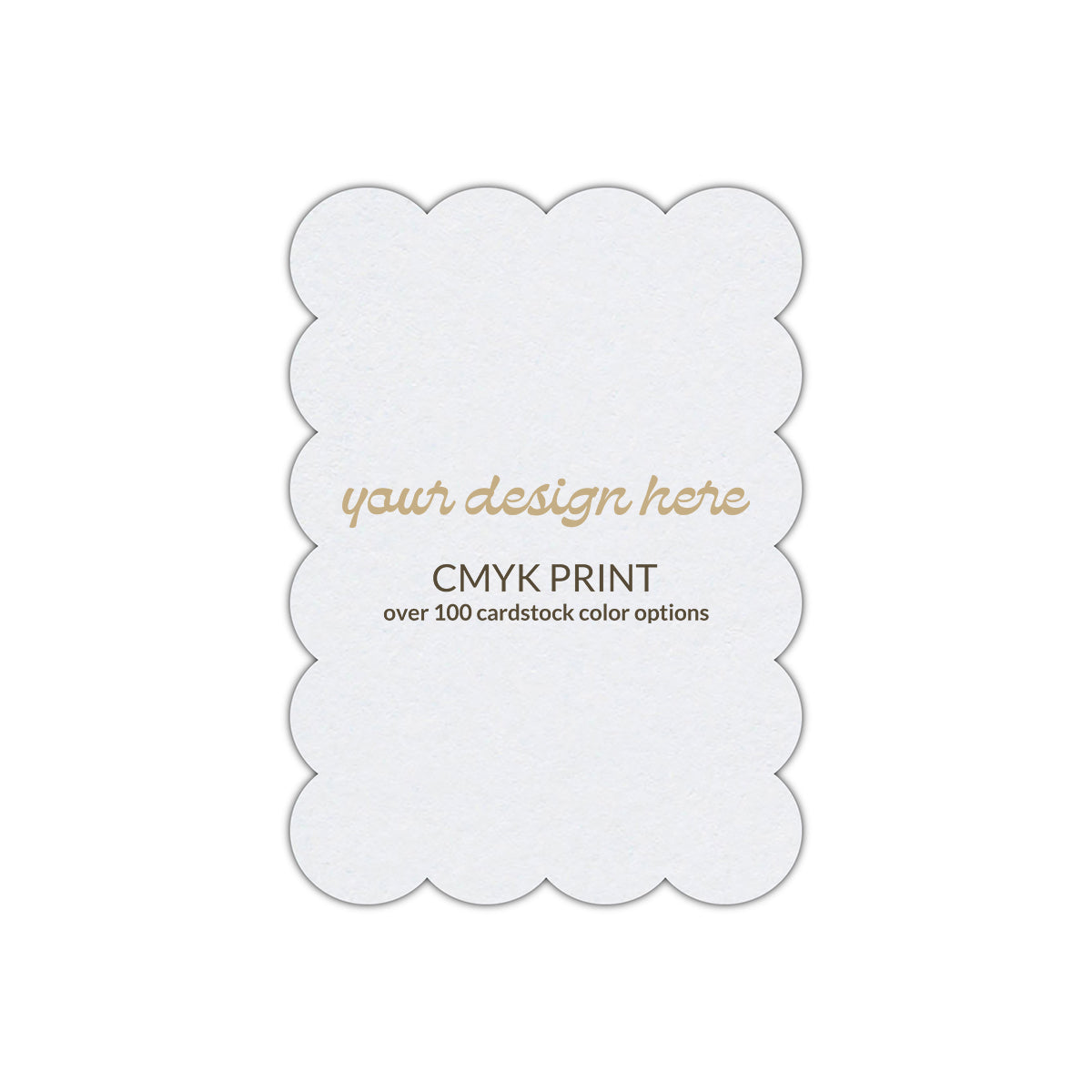 Shape P44 Diecut Card | CMYK Print | 2" x 3"
