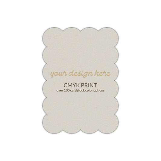 Shape P44 Diecut Card | CMYK Print | 2" x 3"