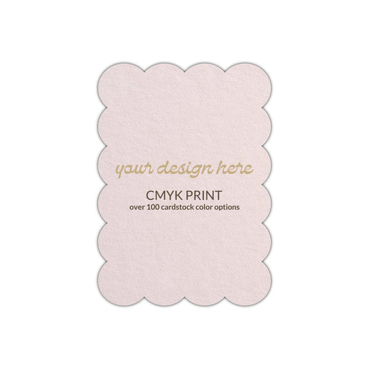 Shape P44 Diecut Card | CMYK Print | 3" x 4"