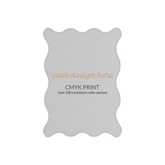 Shape P47 Diecut Card | CMYK Print | 3" x 5"