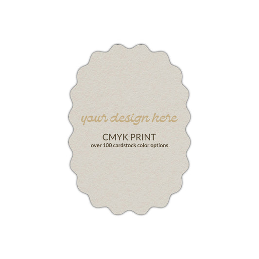 Shape P49 Diecut Card | CMYK Print | 2" x 3"