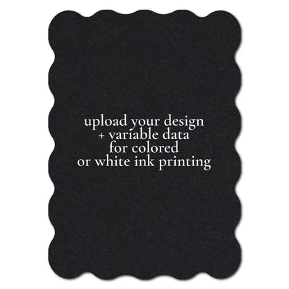 Individually Personalized Wedding Prints on Diecut Cardstock - Shape P49