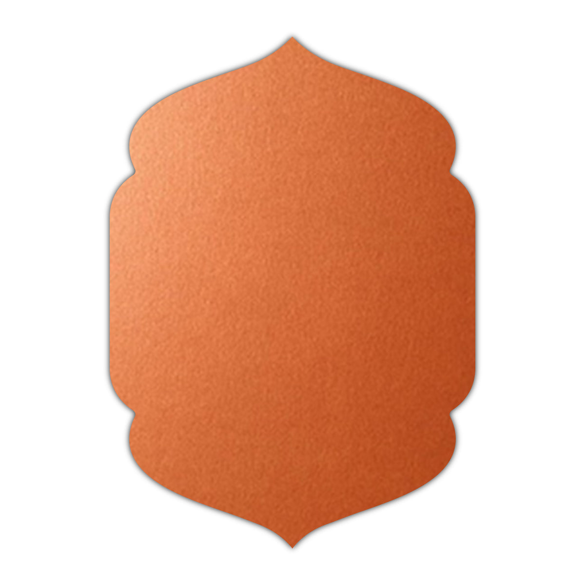 CMYK Print on Shimmer Flame Cardstock | Shape P4 | 2" x 3"