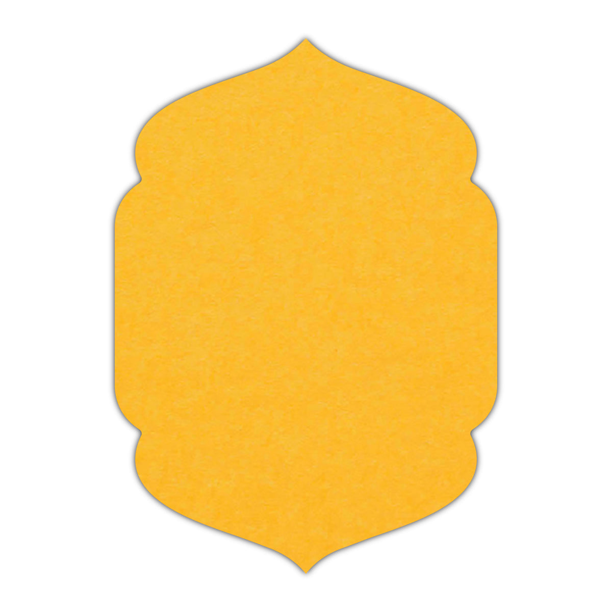 CMYK Print on Indian Yellow Cardstock | Shape P4 | 2" x 3.5"