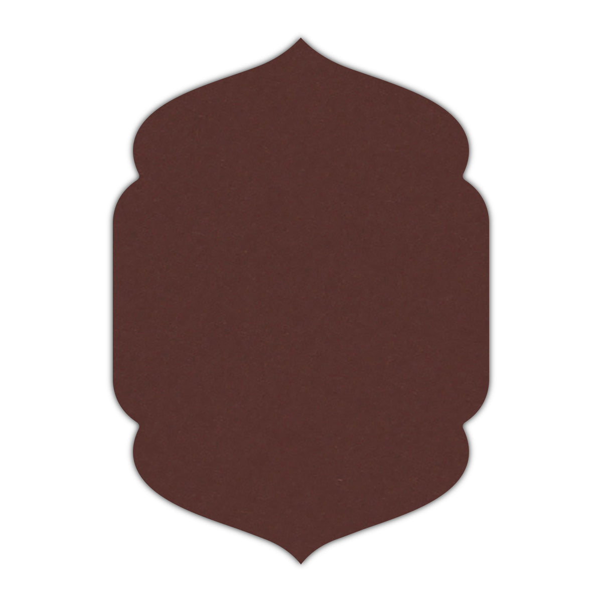 CMYK Print on Port Wine Cardstock | Shape P4 | 2" x 3.5"