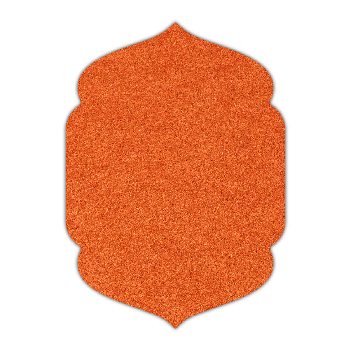 CMYK Print on Rust Cardstock | Shape P4 | 2" x 3"