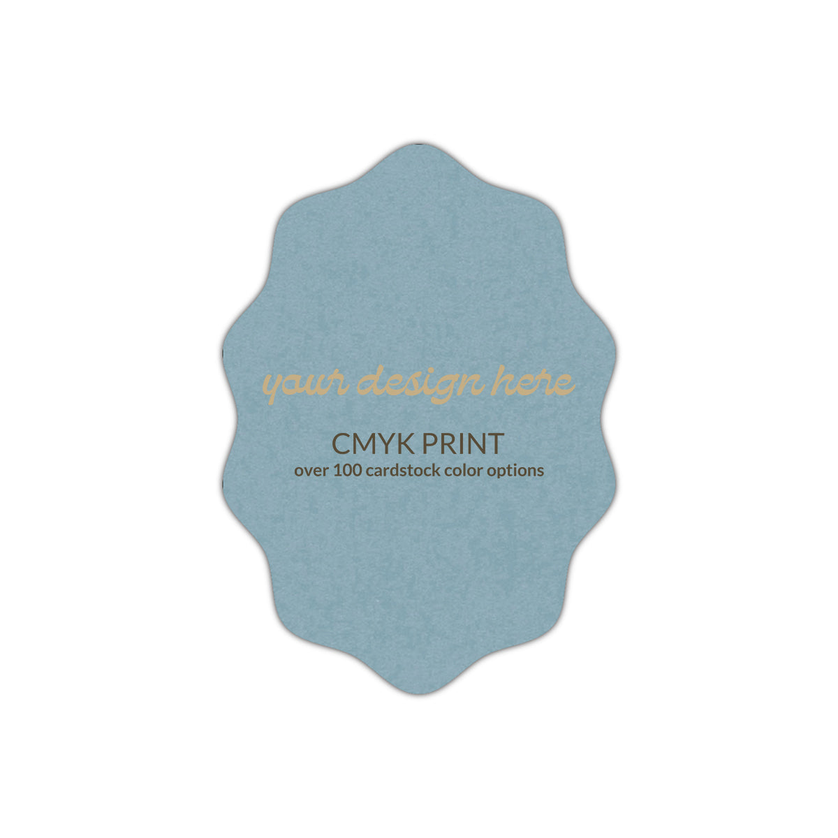 Shape P50 Diecut Card | CMYK Print | 2" x 3"