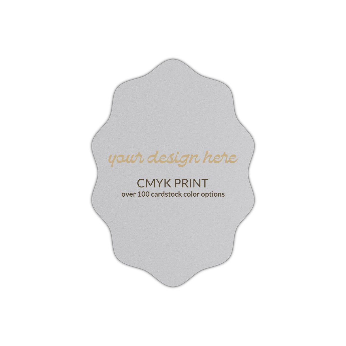Shape P50 Diecut Card | CMYK Print | 2" x 3.5"