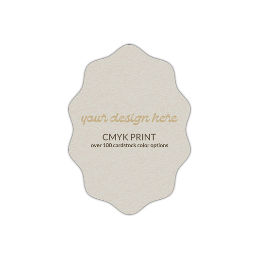 Shape P50 Diecut Card | CMYK Print | 3" x 4"