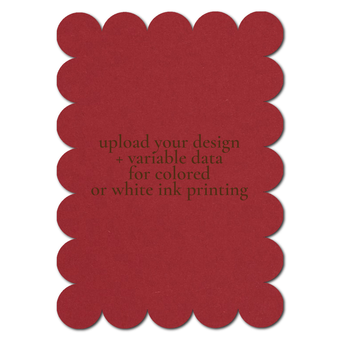 Individually Personalized Wedding Prints on Diecut Cardstock - Shape P50